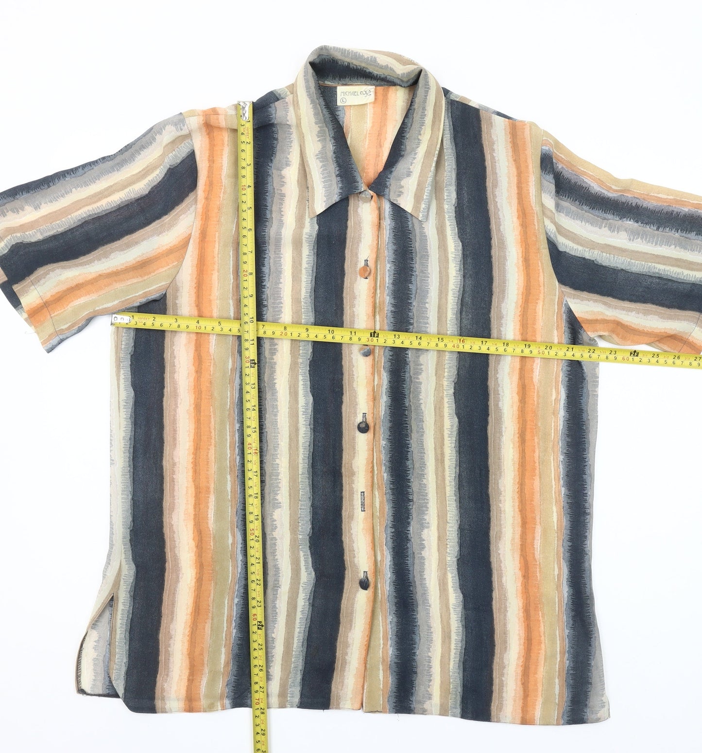 Michael Gold London Women's Multicoloured Striped Blouse L