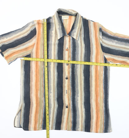 Michael Gold London Women's Multicoloured Striped Blouse L