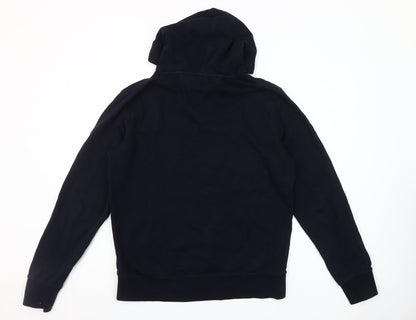 Tommy Hilfiger Men's Navy Hoodie L Pullover Graphic Organic Cotton