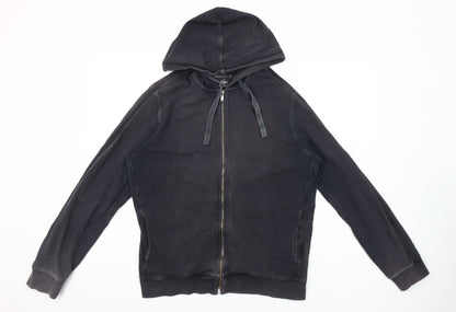 Mens UK Size L Lacoste Black Full Zip Hoodie