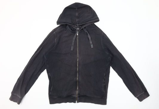 Mens UK Size L Lacoste Black Full Zip Hoodie