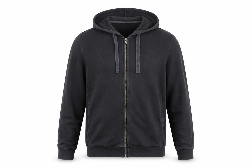 Mens UK Size L Lacoste Black Full Zip Hoodie