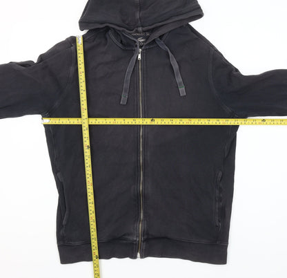 Mens UK Size L Lacoste Black Full Zip Hoodie