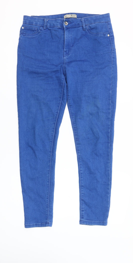 Denim Co. Women's Blue Skinny Stretch Jeans Size 12