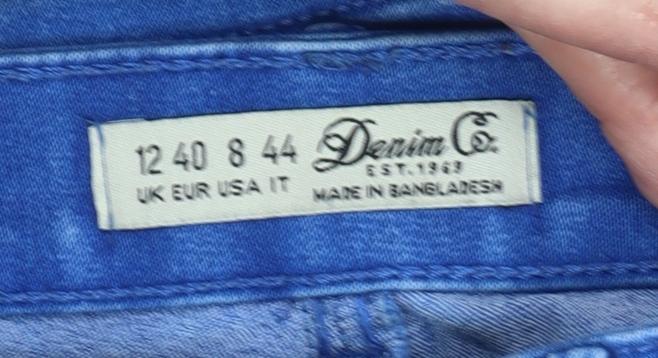 Denim Co. Women's Blue Skinny Stretch Jeans Size 12
