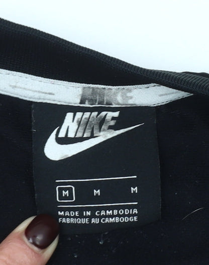 Nike Men's Black Logo Sports T-Shirt M Regular Fit Crew Neck