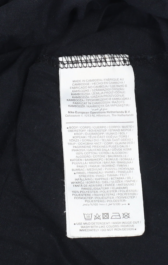 Nike Men's Black Logo Sports T-Shirt M Regular Fit Crew Neck