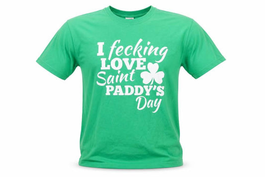 Fruit of the Loom Men's Green St Patrick's Day Graphic T-Shirt Medium