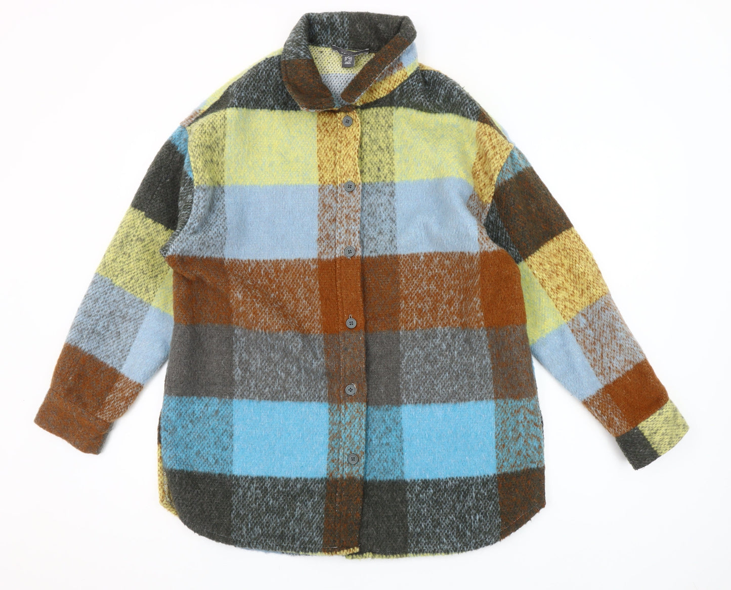 Primark Women’s Multicoloured Check Coatigan Size S 10-12