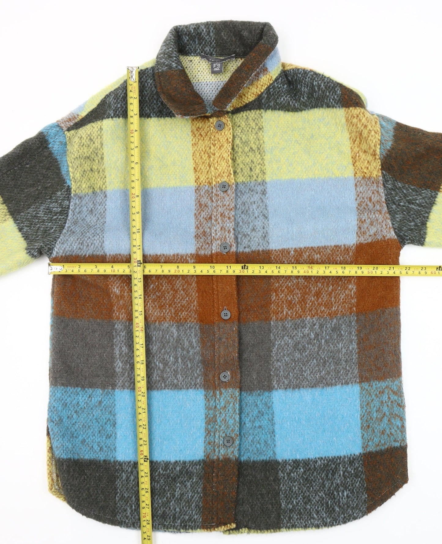 Primark Women’s Multicoloured Check Coatigan Size S 10-12