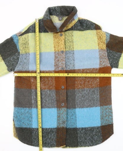 Primark Women’s Multicoloured Check Coatigan Size S 10-12
