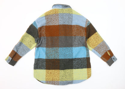 Primark Women’s Multicoloured Check Coatigan Size S 10-12