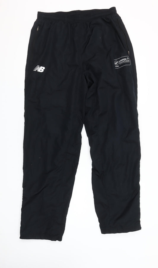 New Balance Men's Black Jogger Trousers L London Marathon Logo