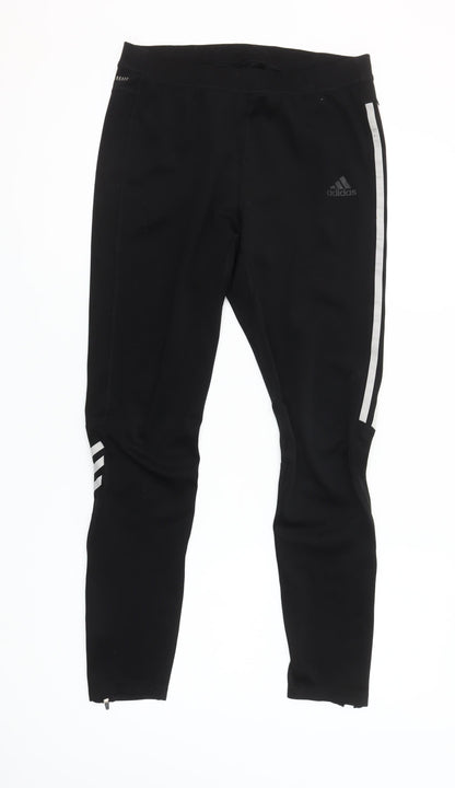 Adidas Women's Black Running Leggings L Reflective AEROREADY