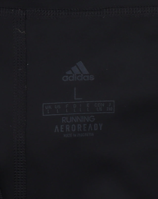 Adidas Women's Black Running Leggings L Reflective AEROREADY