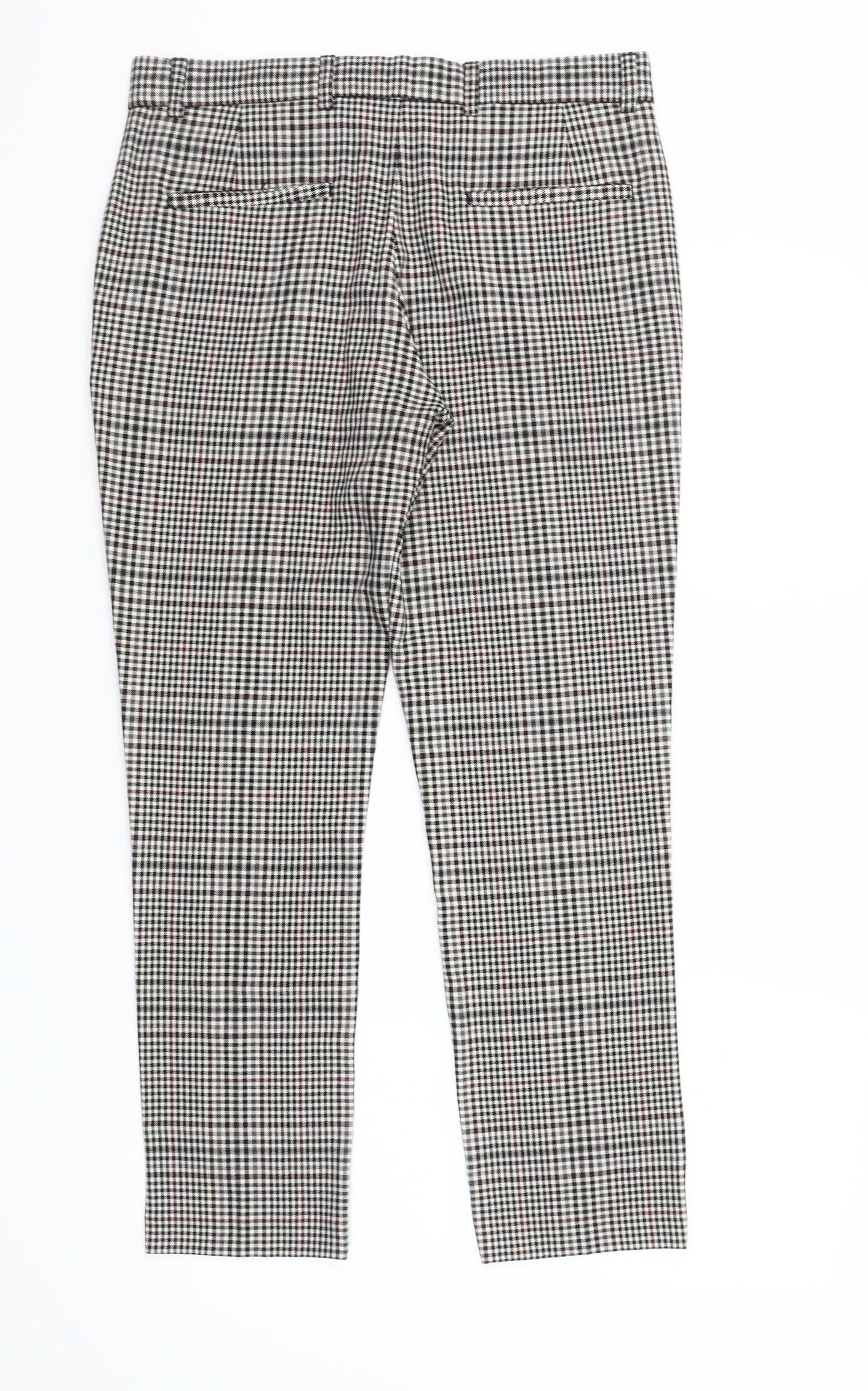 River Island Women's Black Check Tapered Trousers Size 30S