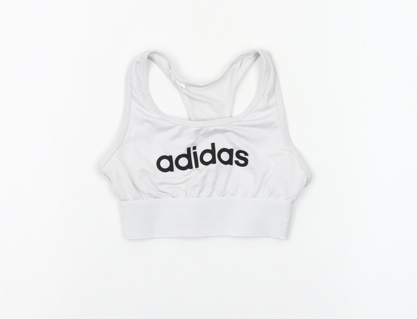 Adidas Girls White 7-8 Years Cropped Tank Sports Top