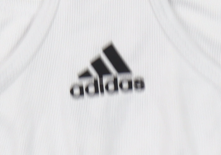 Adidas Girls White 7-8 Years Cropped Tank Sports Top