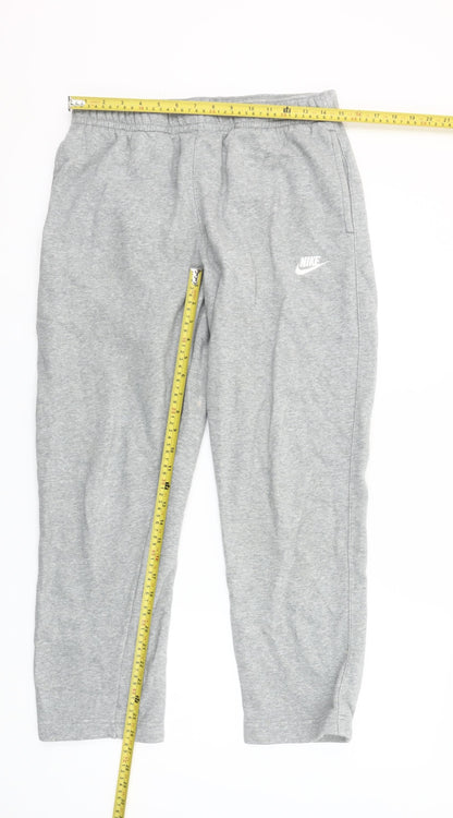 Nike Women’s Grey Fleece Sweatpants M Regular Fit Casual Trousers