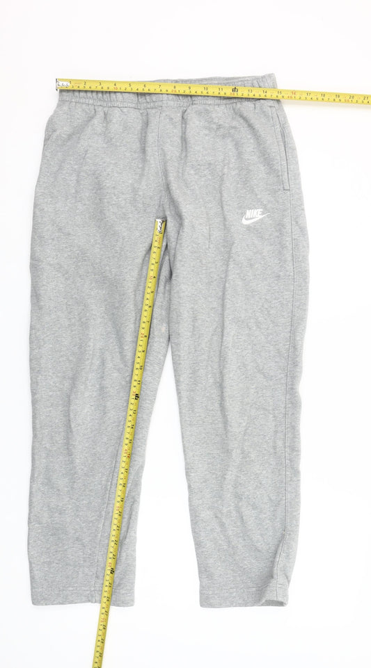 Nike Women’s Grey Fleece Sweatpants M Regular Fit Casual Trousers