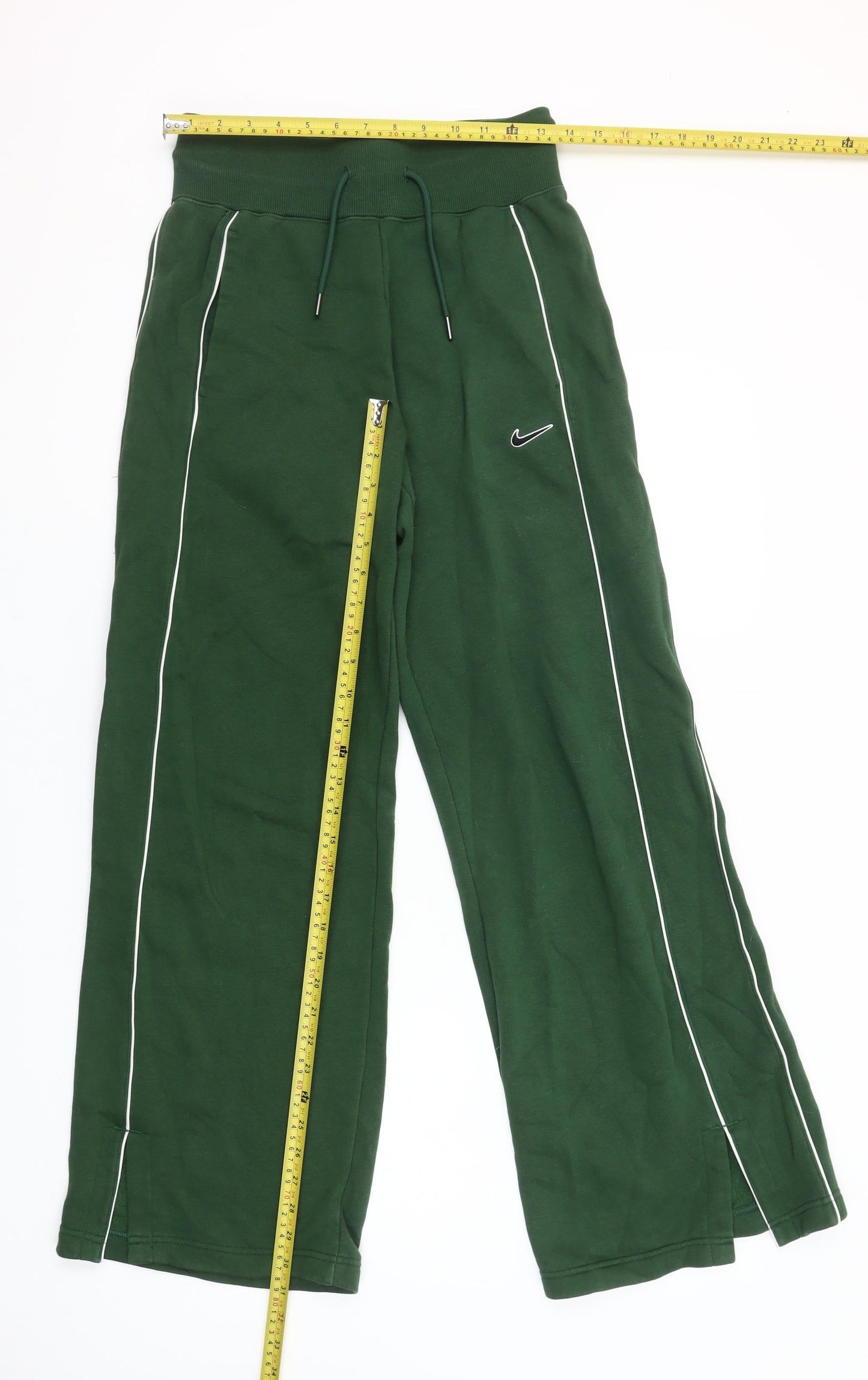 Nike Women's Green XS Track Pants with Side Stripes