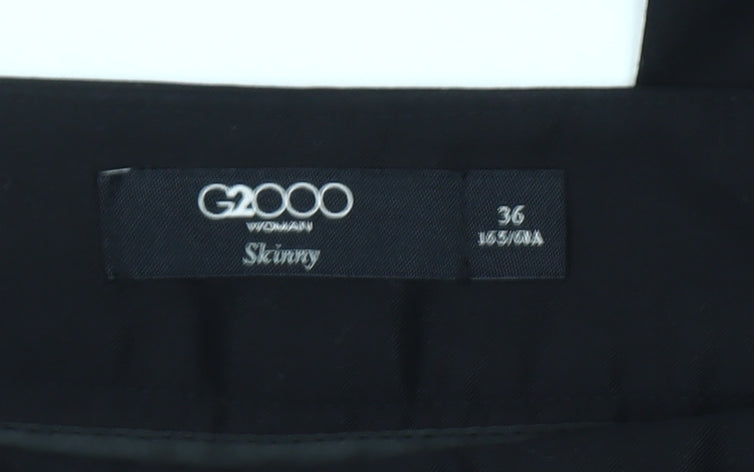 G2000 Women Black Size 10 Skinny Stretch Cotton Trousers