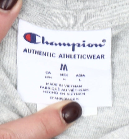 Champion Women's Grey Pullover Hoodie M 100% Cotton Athleticwear