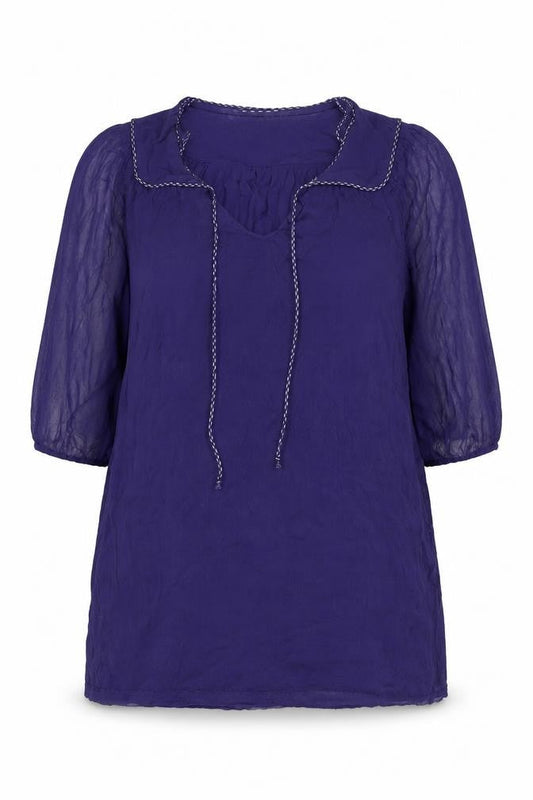 French Connection Women’s Purple Viscose Tunic Blouse Size 16
