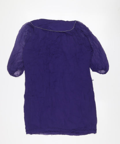 French Connection Women’s Purple Viscose Tunic Blouse Size 16