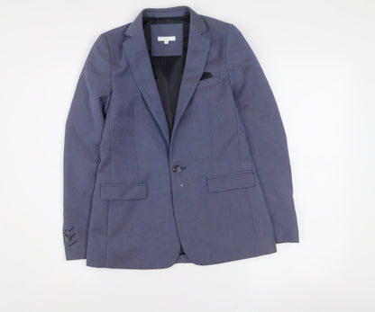 Debenhams Boys Blue Age 12 Formal Suit Jacket One Button Lined