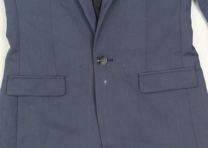 Debenhams Boys Blue Age 12 Formal Suit Jacket One Button Lined