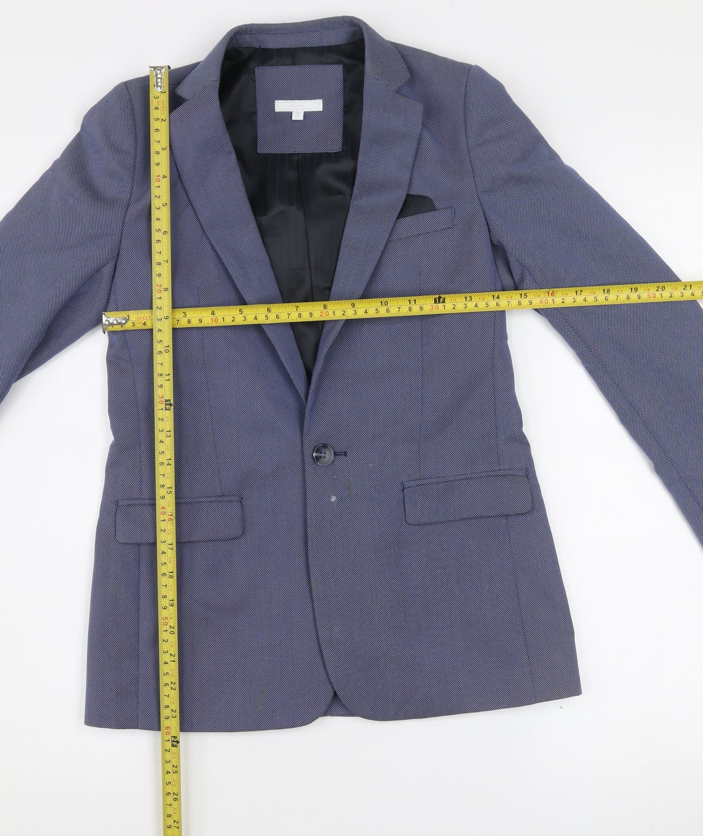 Debenhams Boys Blue Age 12 Formal Suit Jacket One Button Lined