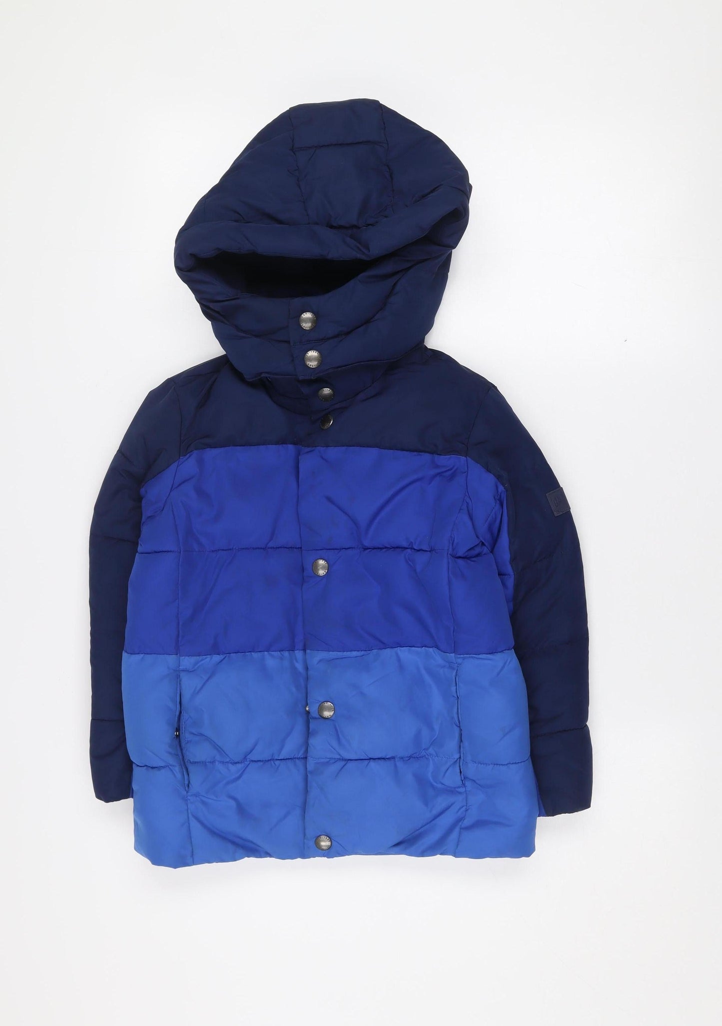 GAP Kids Boys Blue 4-5 Years Puffer Jacket Hooded Winter Coat