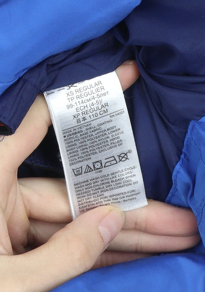 GAP Kids Boys Blue 4-5 Years Puffer Jacket Hooded Winter Coat