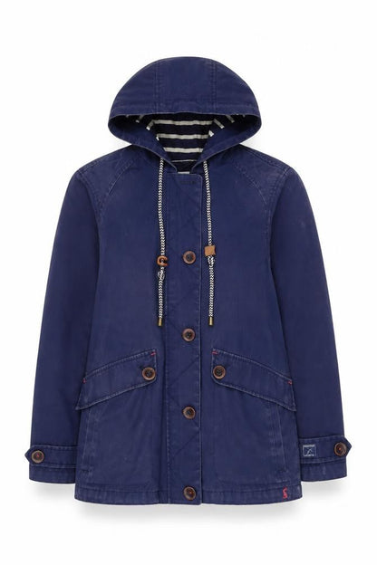 Womens UK Size 10 Joules Blue Rain Coat