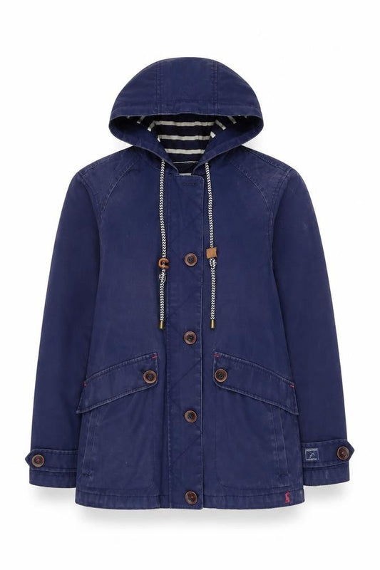 Womens UK Size 10 Joules Blue Rain Coat