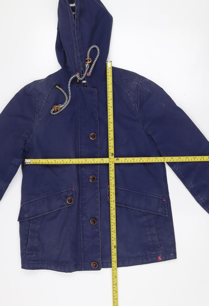 Womens UK Size 10 Joules Blue Rain Coat