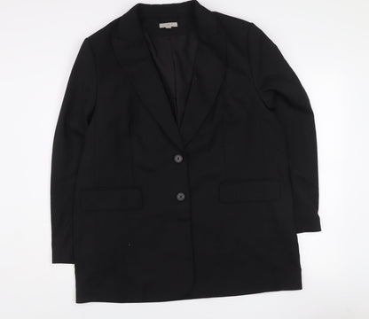 H&M Women's Black Two-Button Tailored Blazer Size M