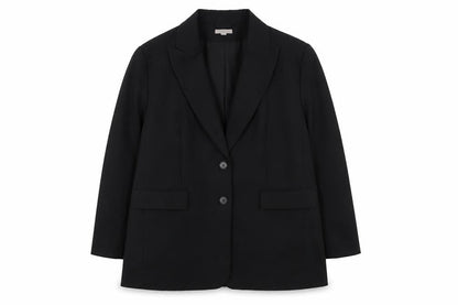 H&M Women's Black Two-Button Tailored Blazer Size M