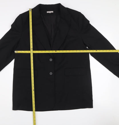 H&M Women's Black Two-Button Tailored Blazer Size M