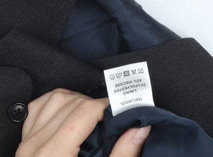 New & Lingwood Men’s Grey Wool Waistcoat 38R Classic Formal Vest