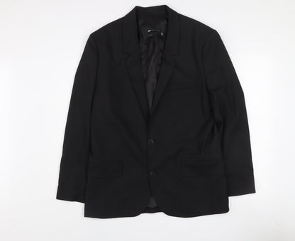 ASOS Design Women's Black Single-Breasted Blazer Jacket Size 38 Regular