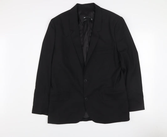 ASOS Design Women's Black Single-Breasted Blazer Jacket Size 38 Regular