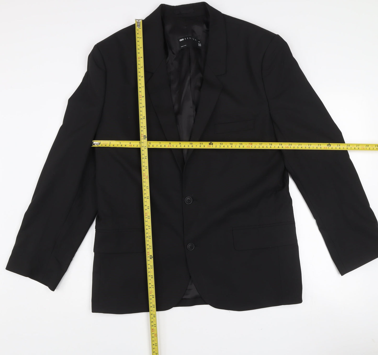 ASOS Design Women's Black Single-Breasted Blazer Jacket Size 38 Regular