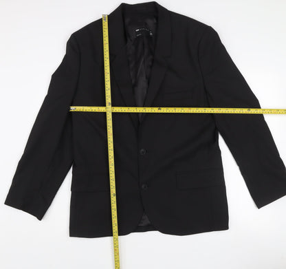 ASOS Design Women's Black Single-Breasted Blazer Jacket Size 38 Regular