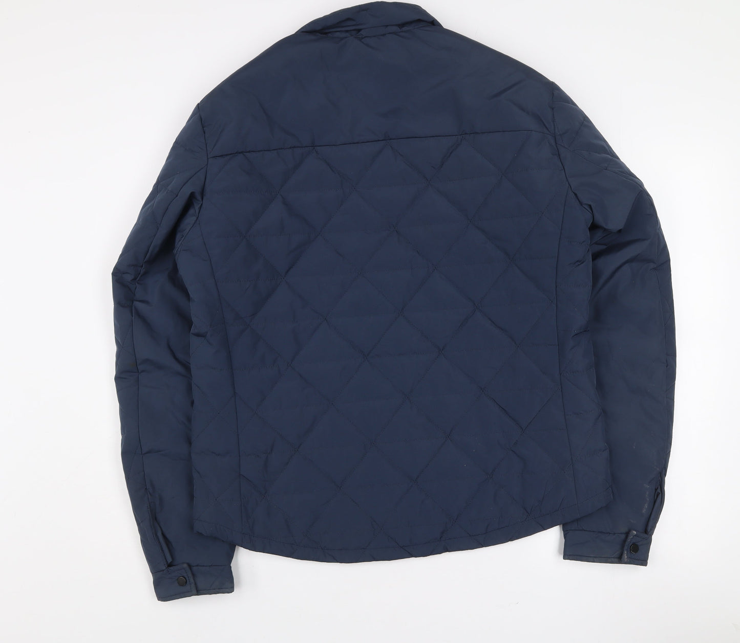 Reserved Womens Blue Quilted Mid-Length Lightweight Jacket L