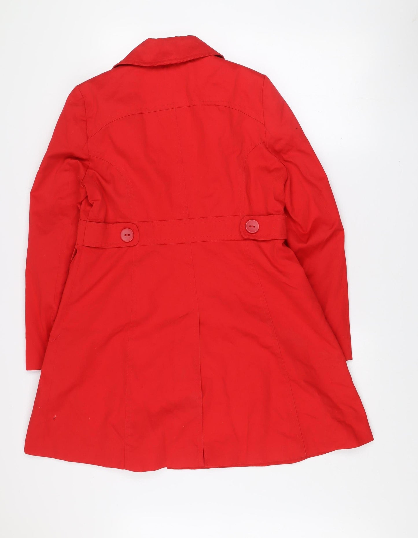 Dunnes Stores Women's Red Cotton Pea Coat Size 14