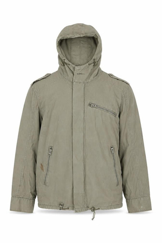 DENIM Co Men’s Green Cotton Military Hooded Jacket S