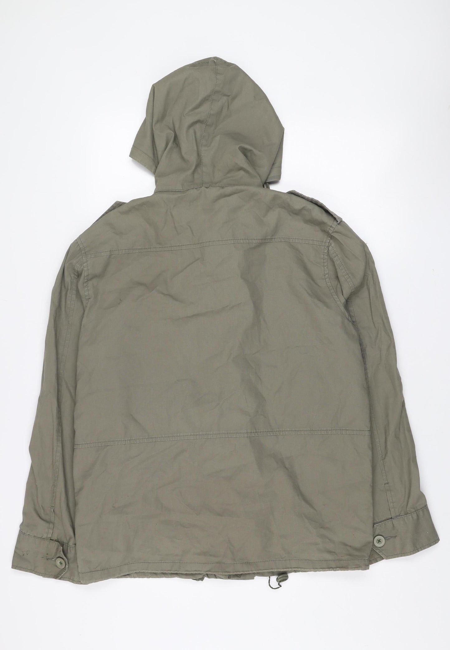 DENIM Co Men’s Green Cotton Military Hooded Jacket S