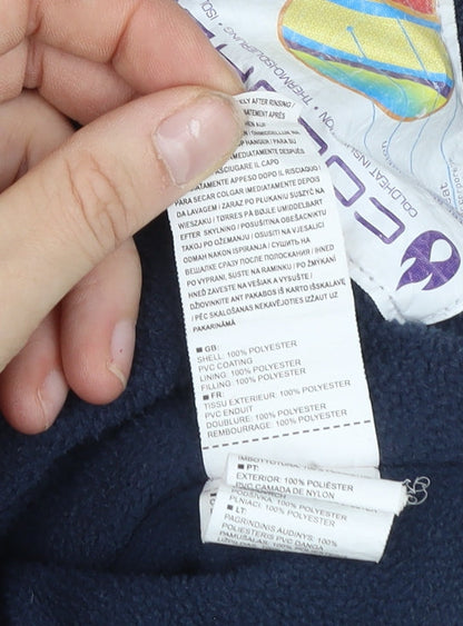 Trespass Girls Purple Waterproof Parka Coat 7-8 Years Hooded Winter Jacket